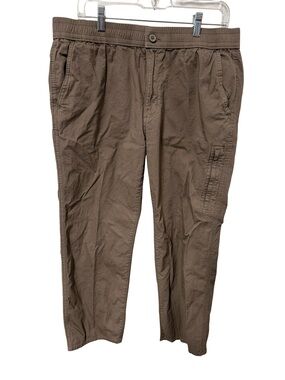 Men's Casual Brown Stretch Drawstring cargo Pants